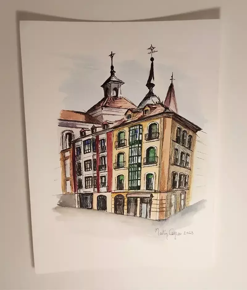 Serie Casa 13, arte en acuarela
