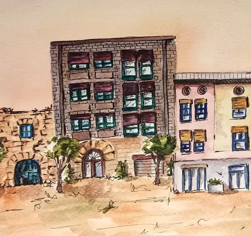 Serie Casa 14, arte en acuarela