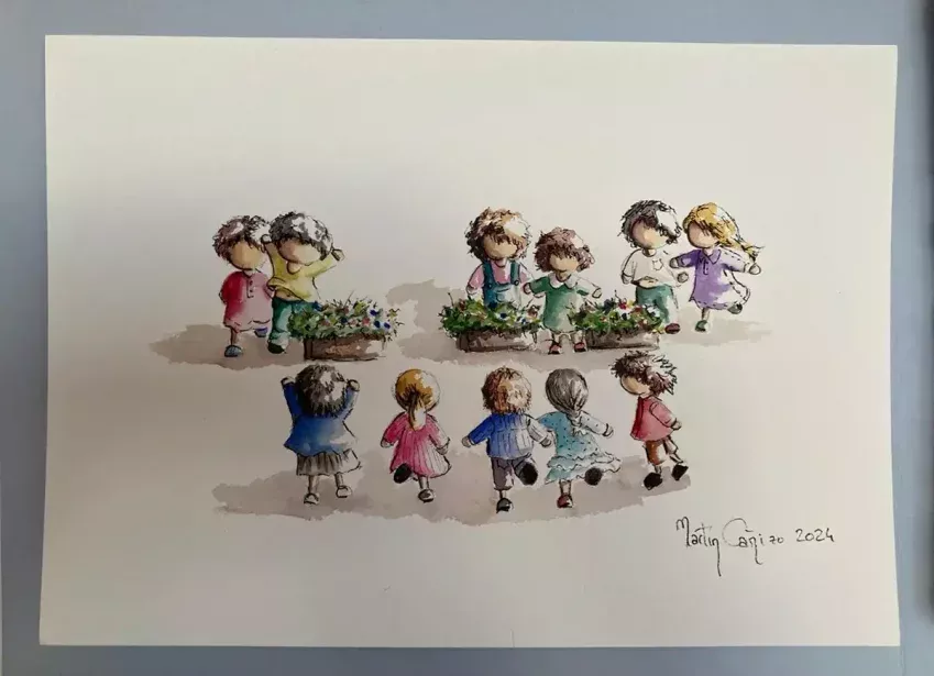 13ª lámina de la serie Mininiños