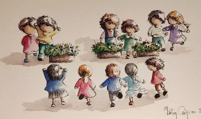 Serie Mininiños, lámina número 13