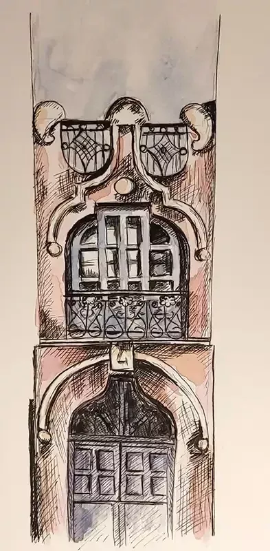 Acuarela de la serie Casa nº10