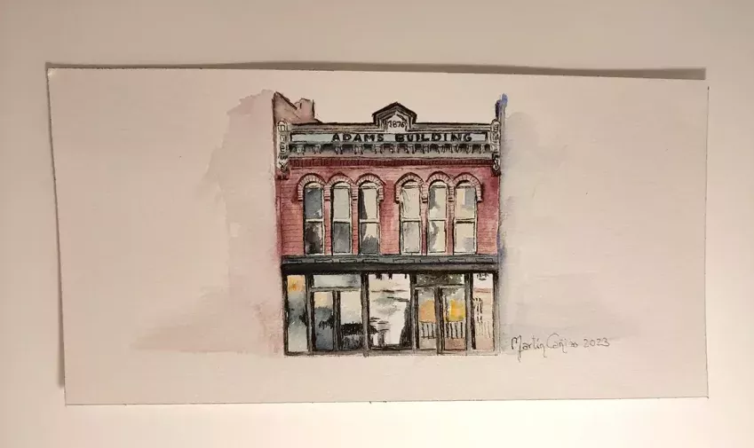 Serie Casa 6, arte en acuarela