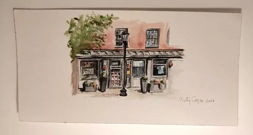 Serie Casa 5, arte en acuarela