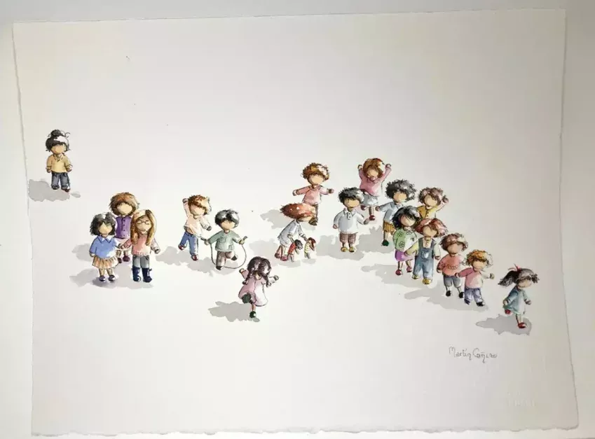 Primera lámina de la serie Mininiños