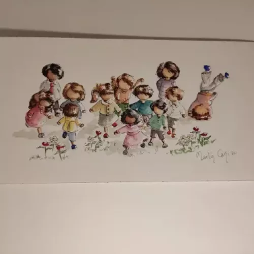 Acuarela infantil de la serie Mininiños 8