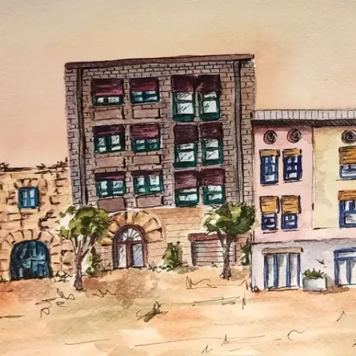 Serie Casa 14, arte en acuarela