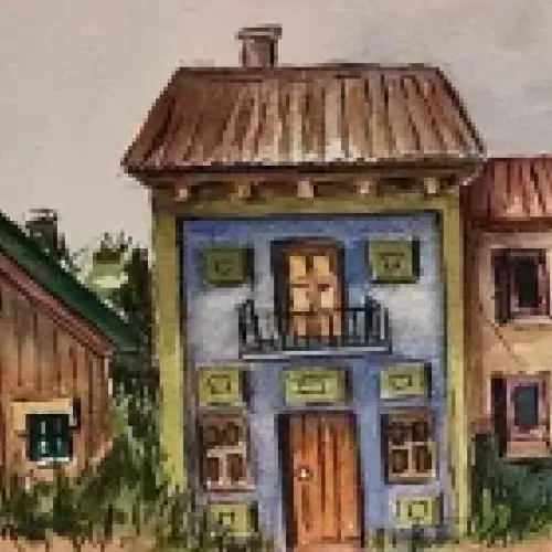 Serie Casa 1, arte en acuarela