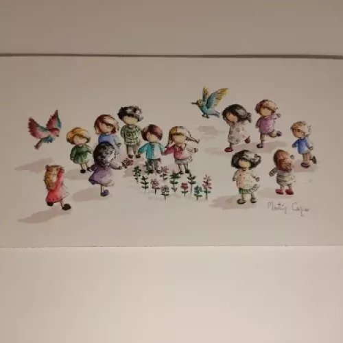 Acuarela infantil de la serie Mininiños 11