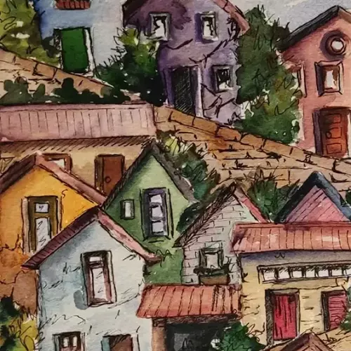 Acuarela de la serie Casa nº3