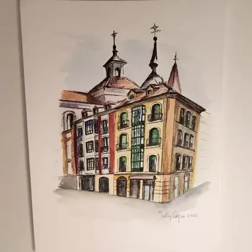 Serie Casa 13, arte en acuarela