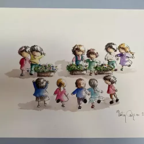 13ª lámina de la serie Mininiños