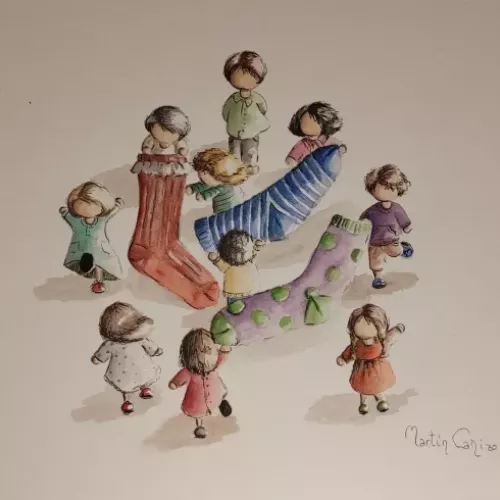 6ª lámina de la serie Mininiños