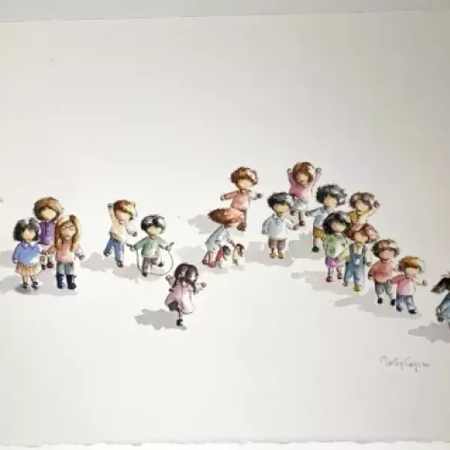 Primera lámina de la serie Mininiños