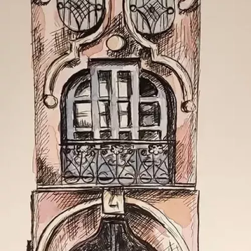 Acuarela de la serie Casa nº10