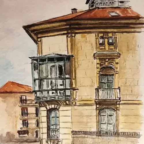 Acuarela de la serie Casa nº8